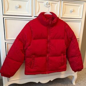 Forever 21 Vibrant Red Puffer Jacket